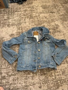 Levi's Little Girls Kids Light Blue Denim Jean Jacket Small 6-10 Years Old